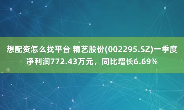 想配资怎么找平台 精艺股份(002295.SZ)一季度净利润772.43万元，同比增长6.69%